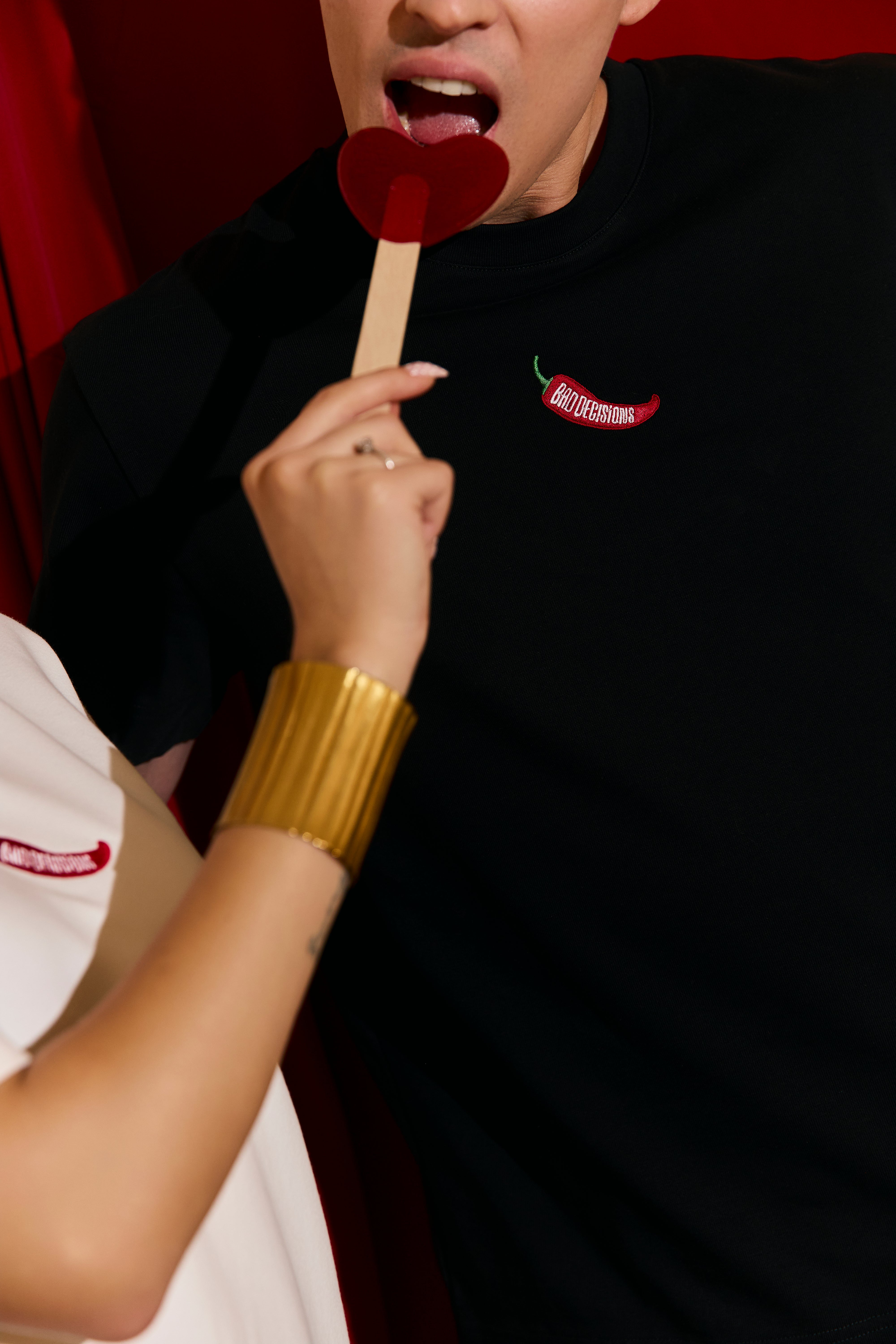 Unisex BD T-shirt with mini pepper, Black