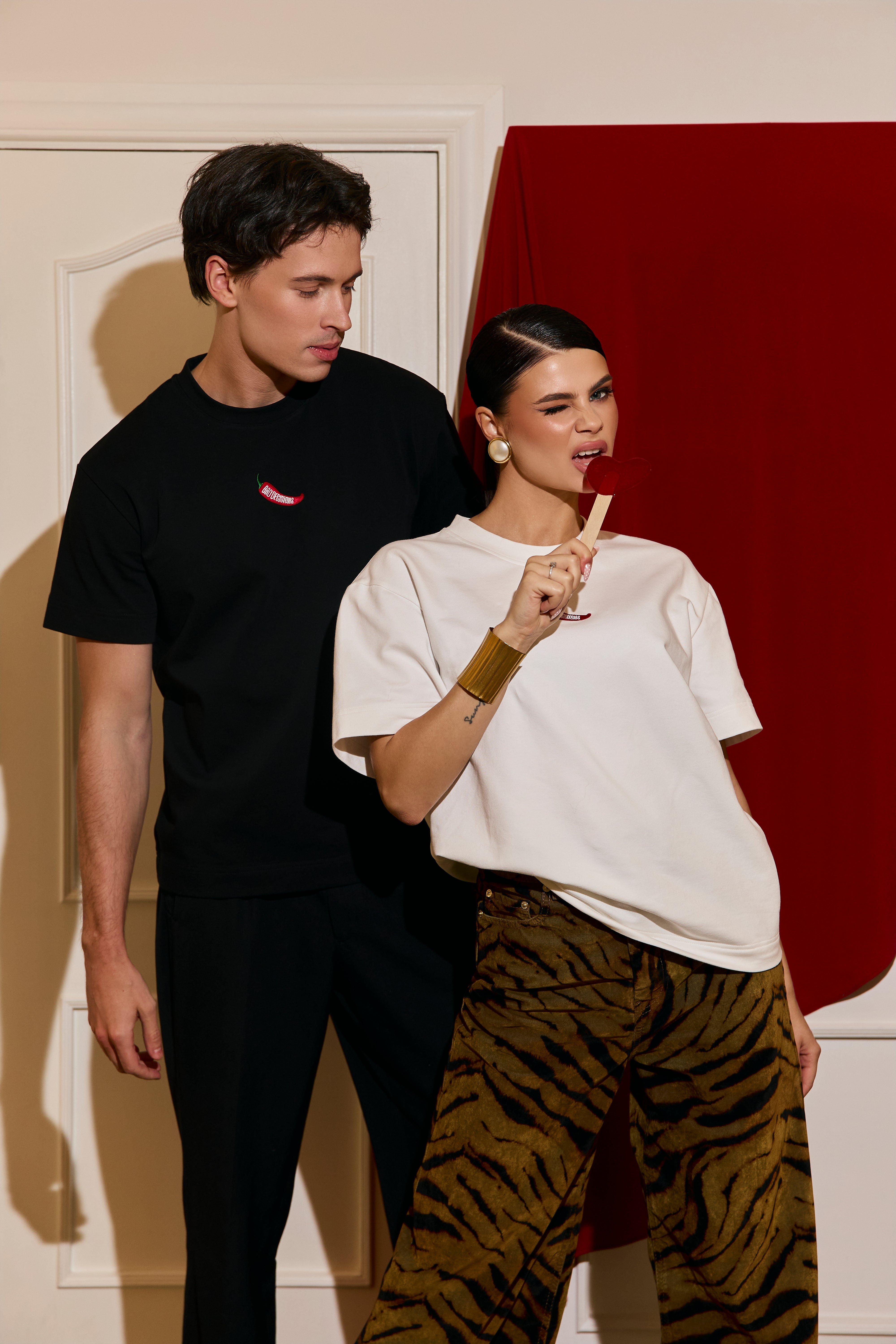 Unisex BD T-shirt with mini pepper, Black