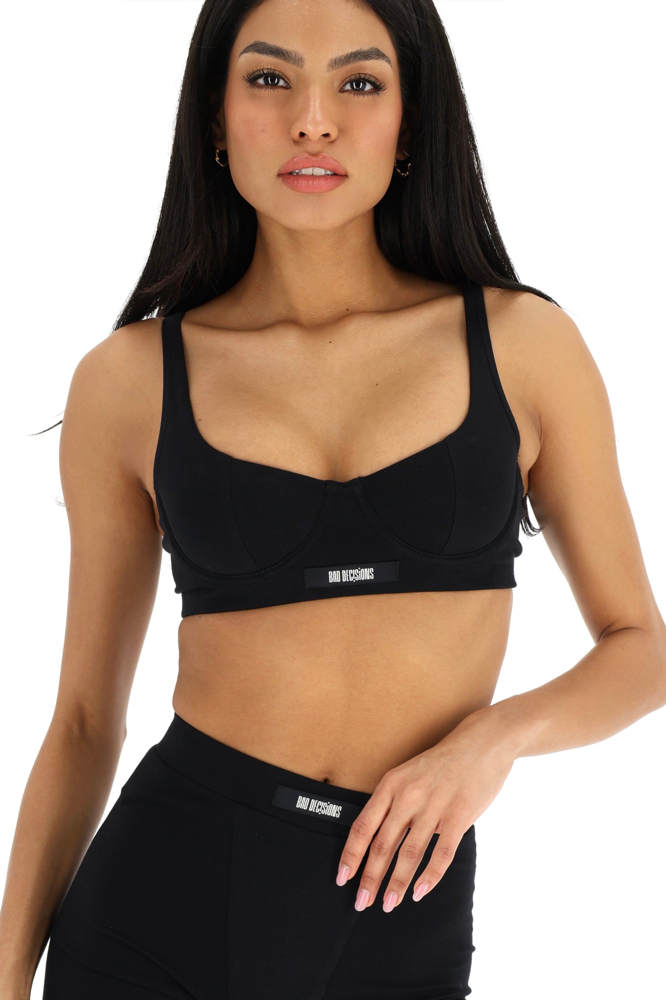 Cotton Bra, Black