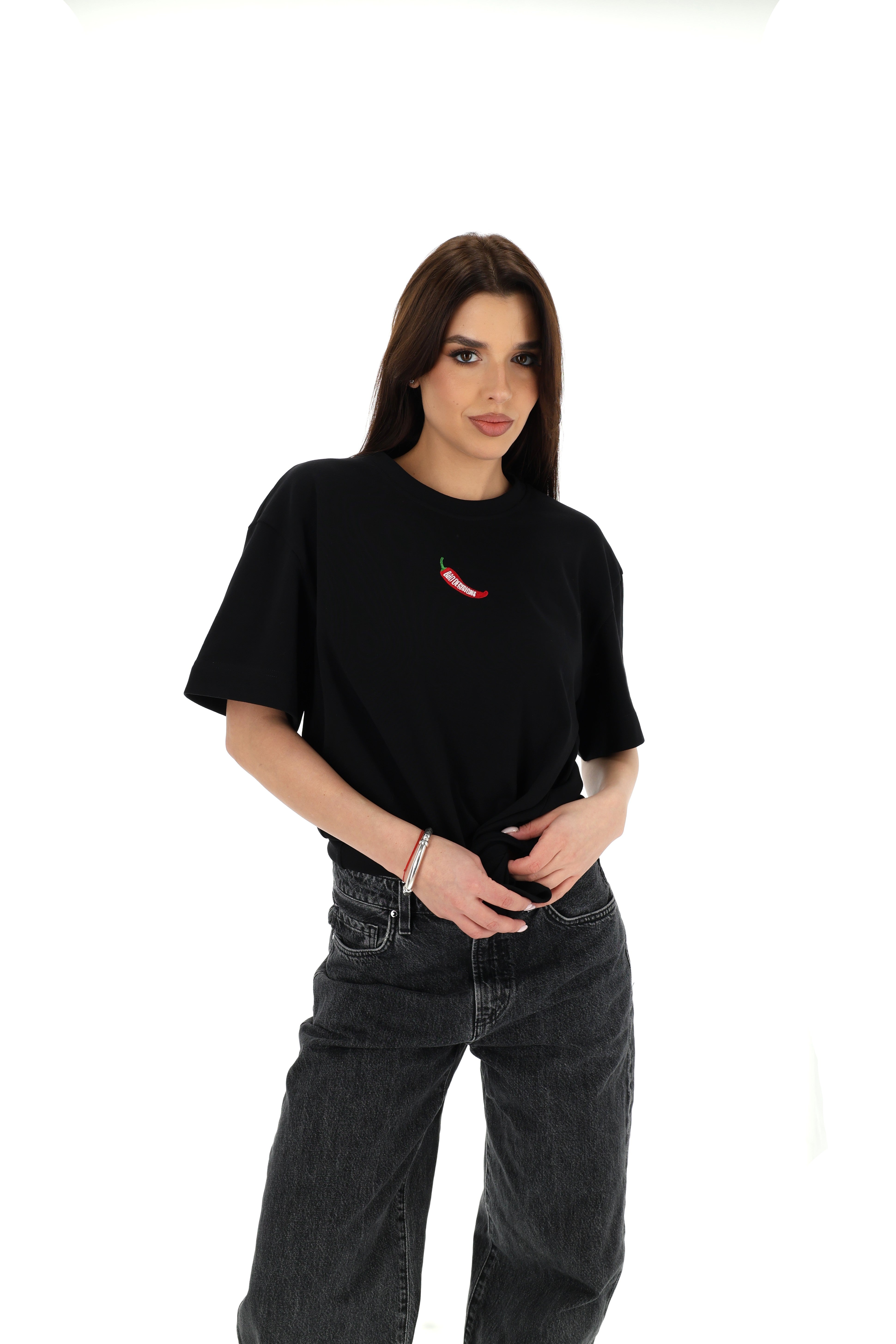 Unisex BD T-shirt with mini pepper, Black