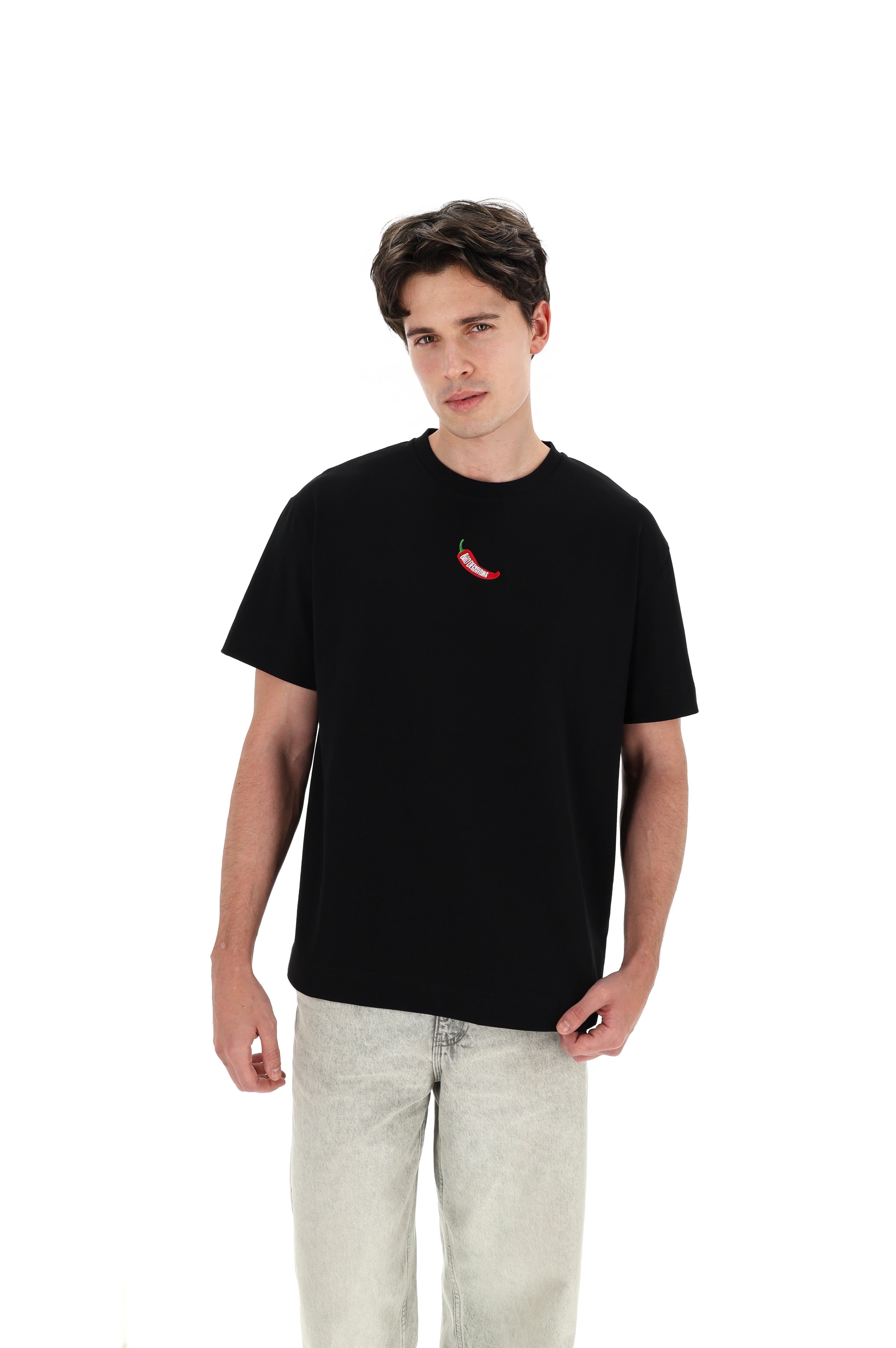Unisex BD T-shirt with mini pepper, Black