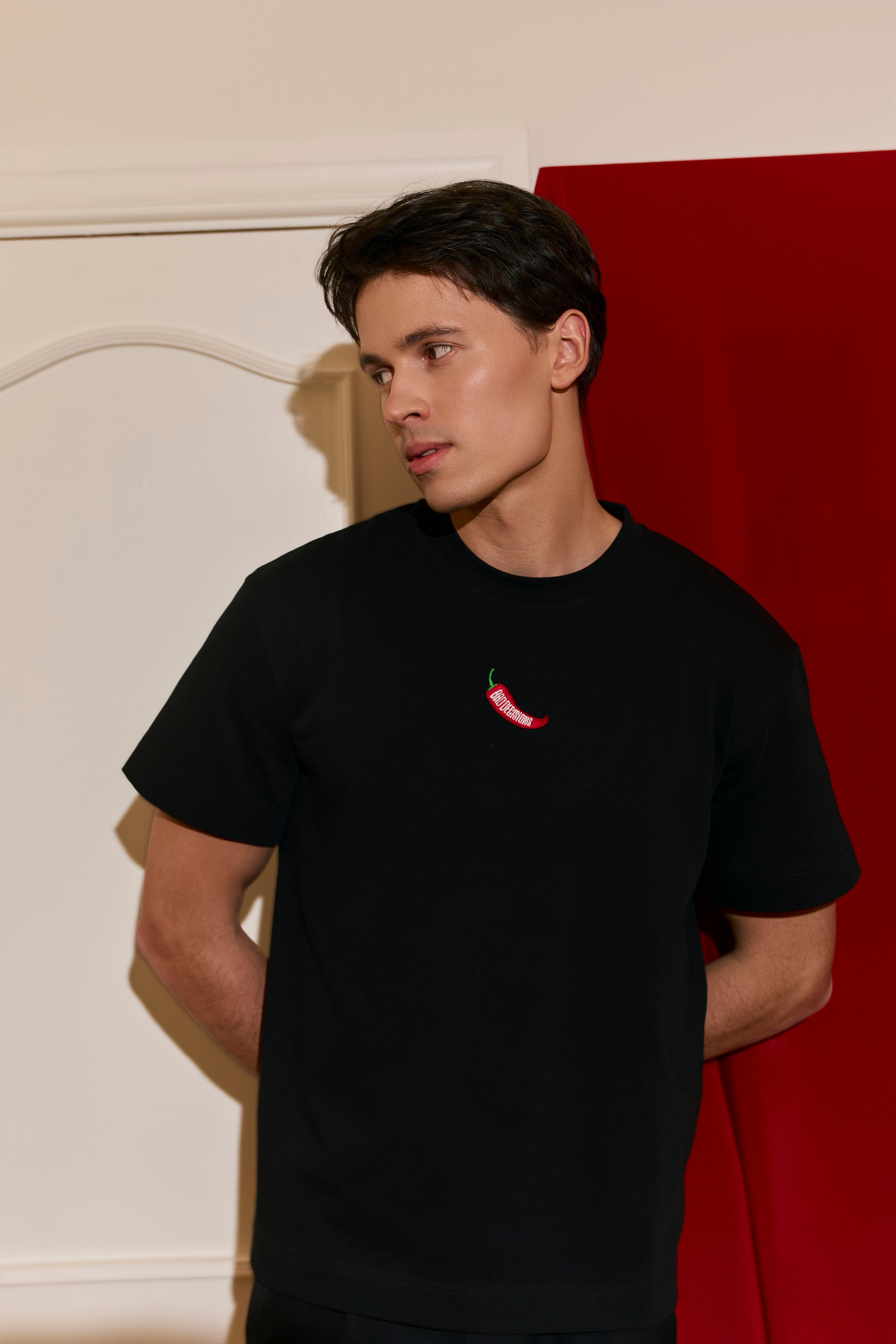 Unisex BD T-shirt with mini pepper, Black