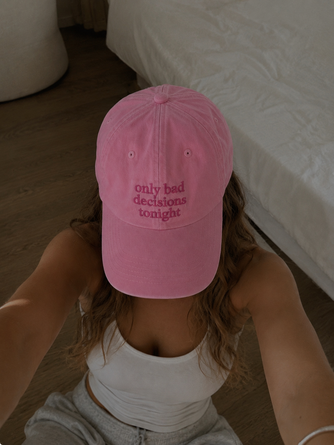Only Bad Decisions Cap — Pink