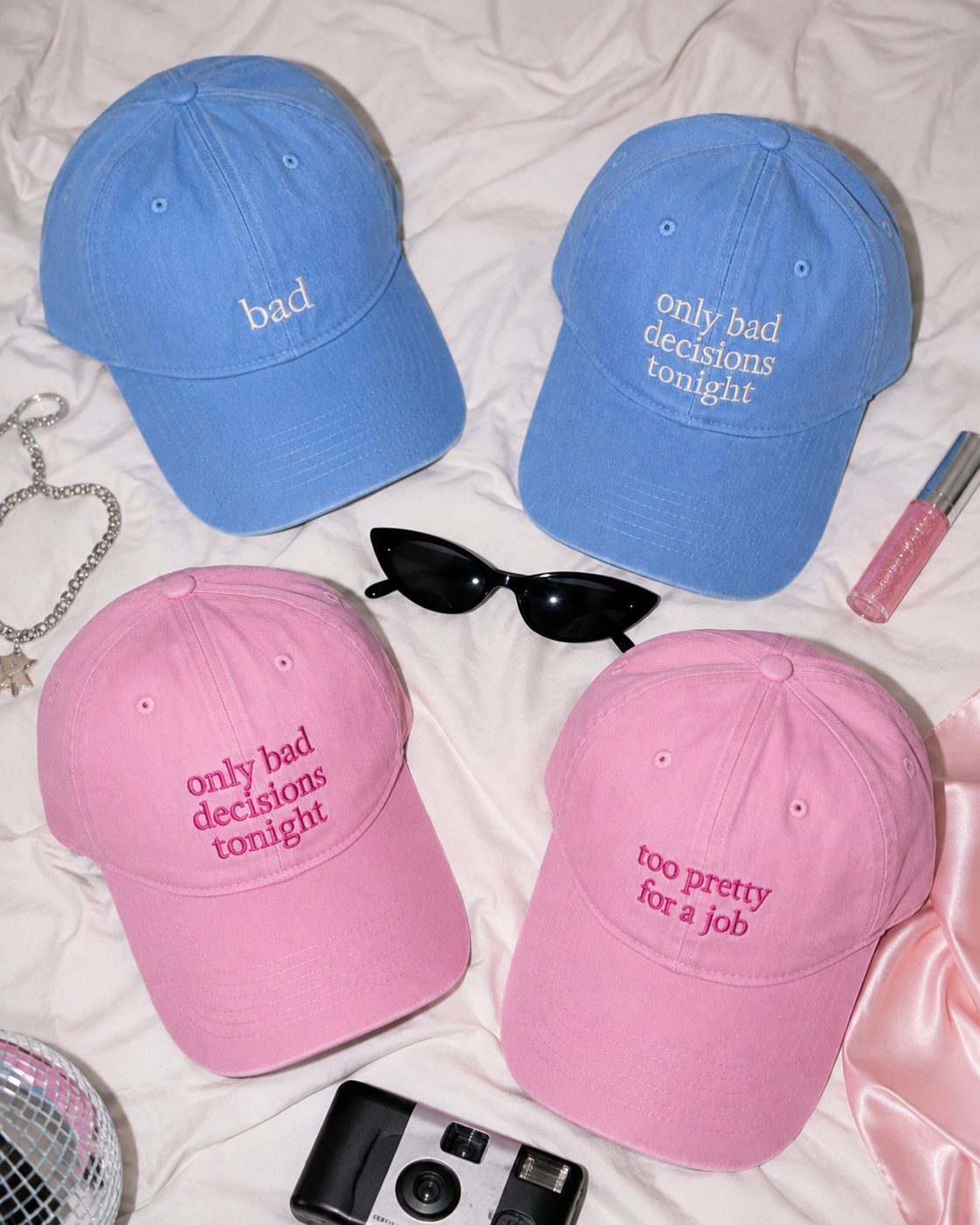 Too Pretty For A Job Cap — Pink