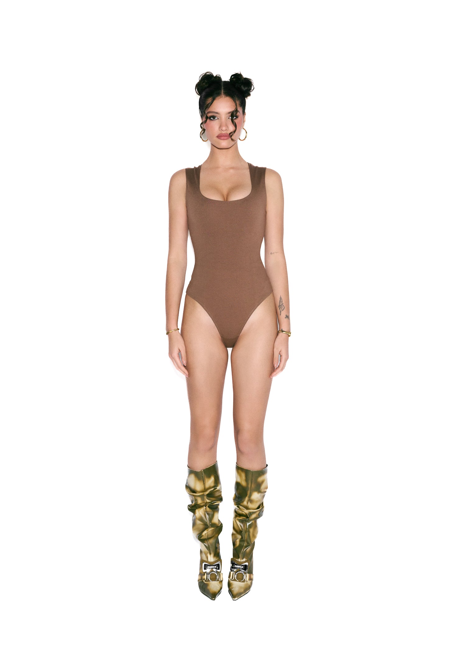 Classic Bodysuit, Cocoa Brown