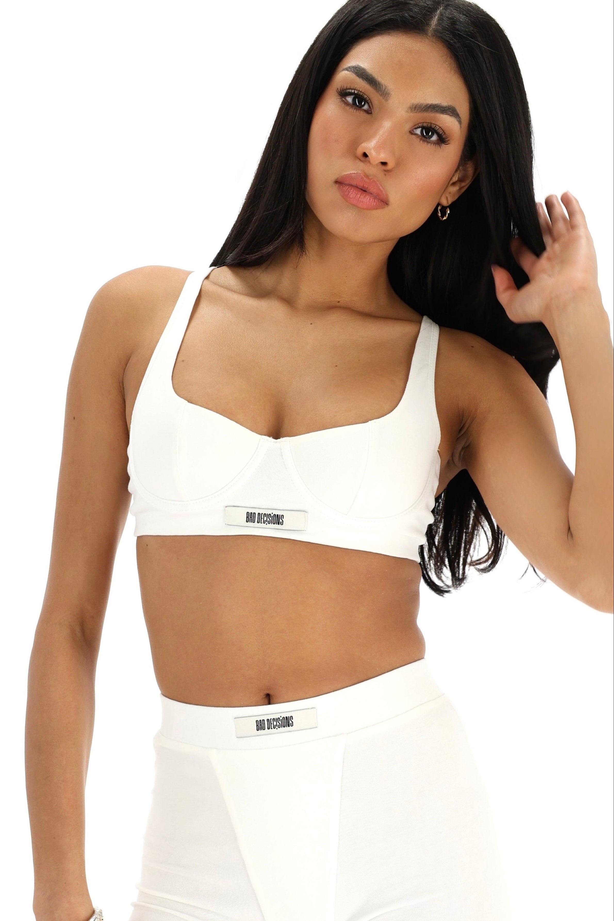 Cotton Bra, White