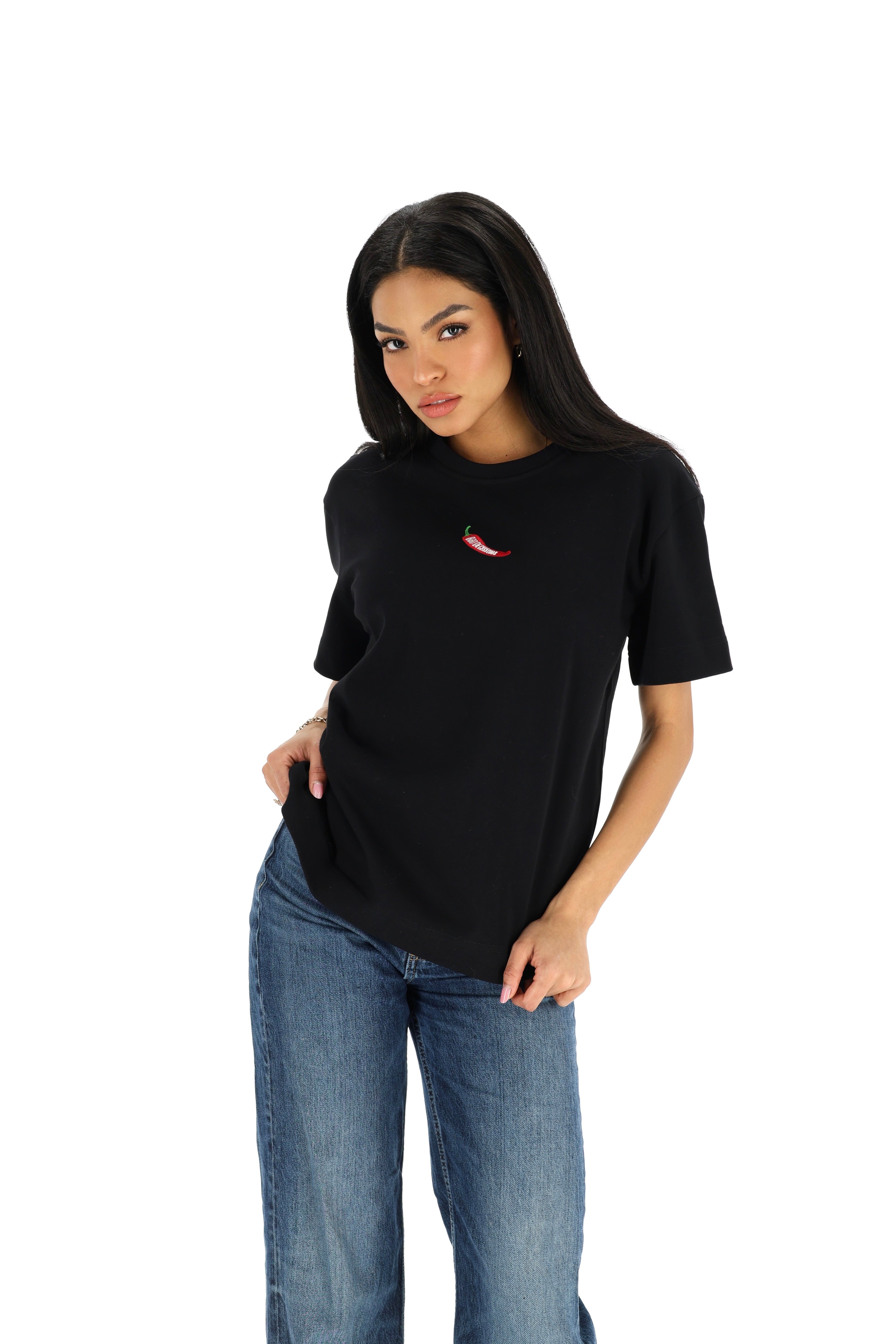 Unisex BD T-shirt with mini pepper, Black